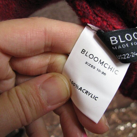 NWT red ribbed sweater 22/3X - Picture 7 of 10